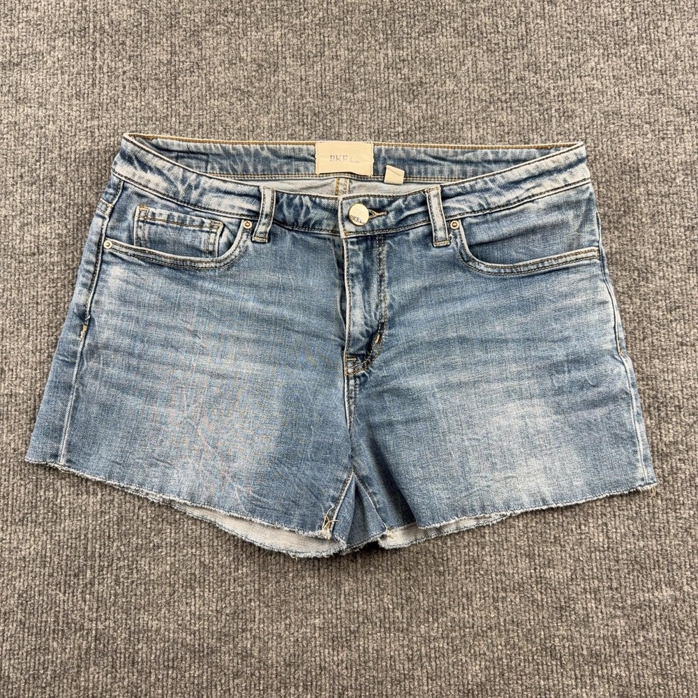 BKE Shorts Womens 28 Blue Denim Payton Cutoff Raw Hem 5 Pocket Stretch Casual